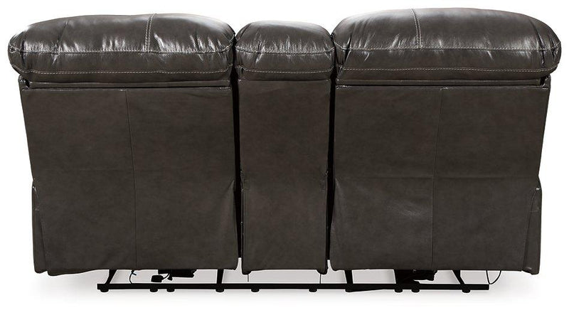 Hallstrung Power Reclining Loveseat with Console