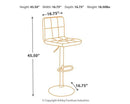Bellatier Adjustable Height Bar Stool - Town Of Bargains Furniture - NY
