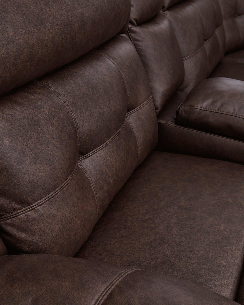 Punch Up Power Reclining Sectional Loveseat with Console - Town Of Bargains Furniture - NY