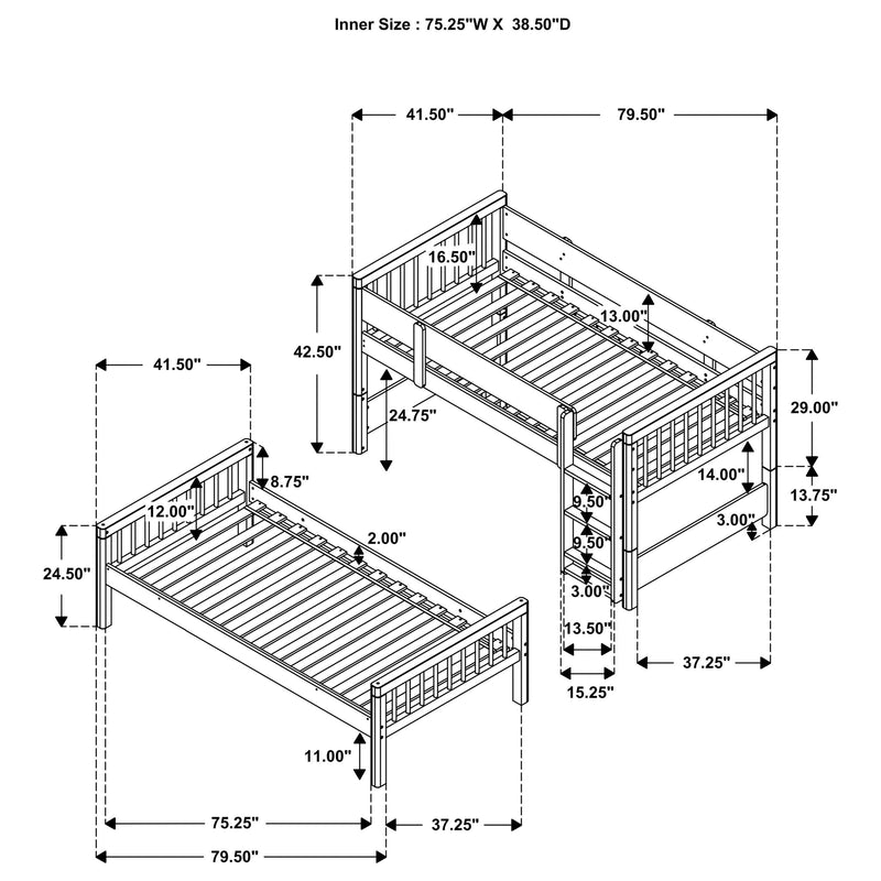 Dakota Bunk Beds - Town Of Bargains Furniture - NY