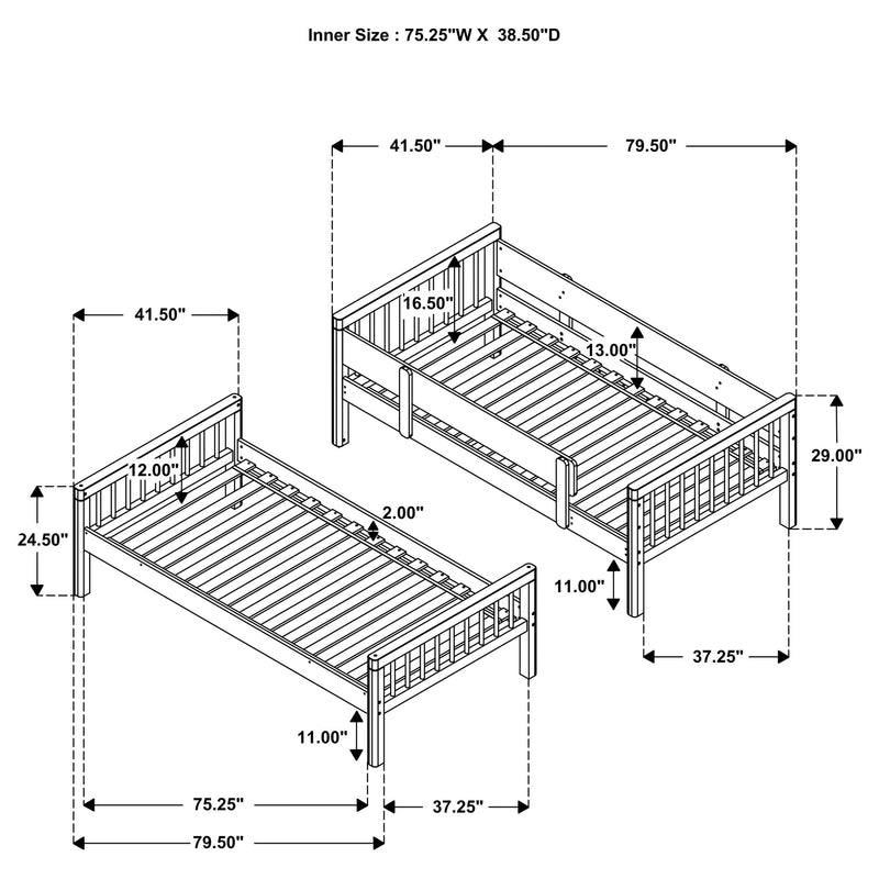 Dakota Bunk Beds - Town Of Bargains Furniture - NY