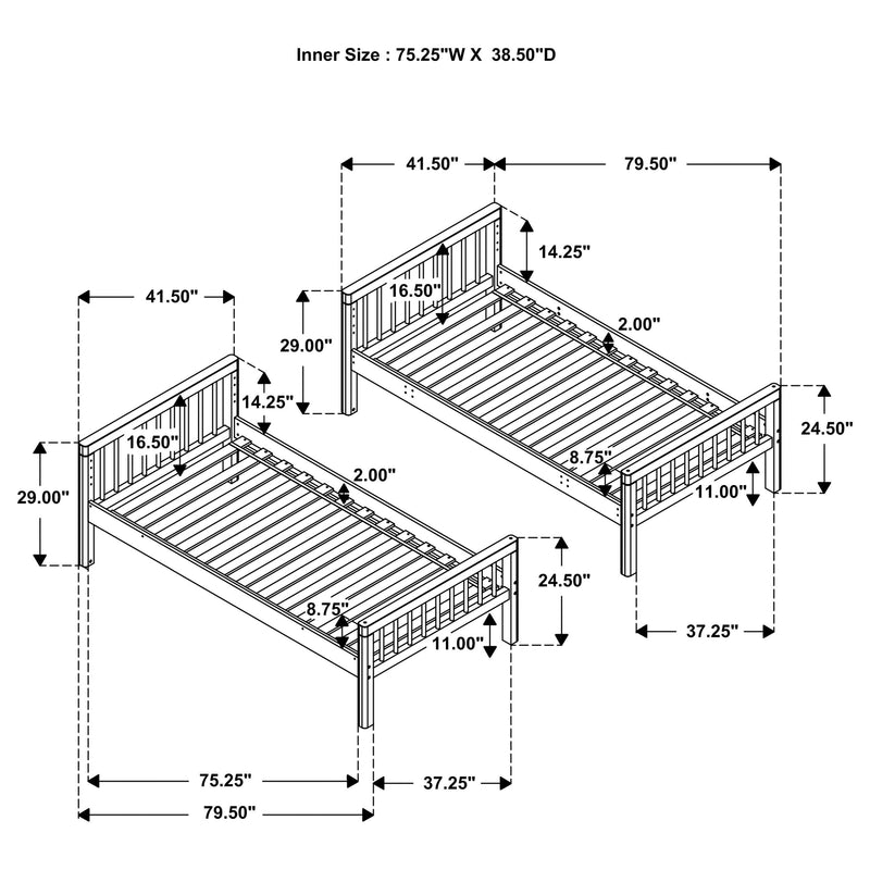 Dakota Bunk Beds - Town Of Bargains Furniture - NY