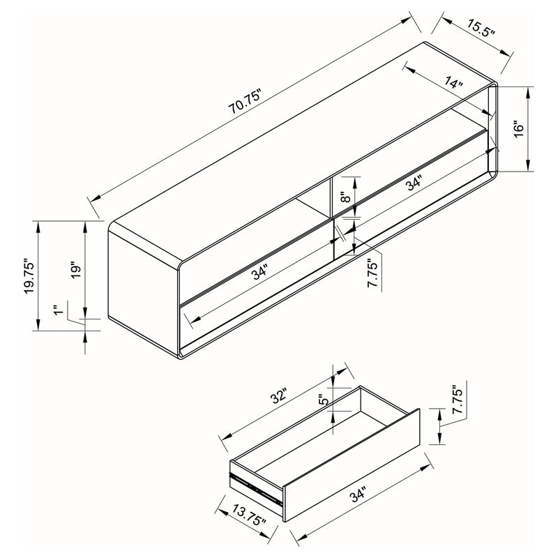 Ellice TV Stands - Town Of Bargains Furniture - NY