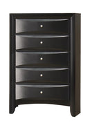 Briana Rectangular 5-drawer Chest Black - Town Of Bargains Furniture - NY