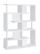 Hoover 5-tier Bookcase White and Chrome - Town Of Bargains Furniture - NY