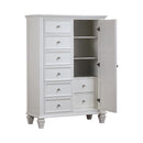 Sandy Beach 8-drawer Door Chest Storage Cream White - Town Of Bargains Furniture - NY