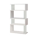 Emelle 4-tier Bookcase White and Clear - Town Of Bargains Furniture - NY