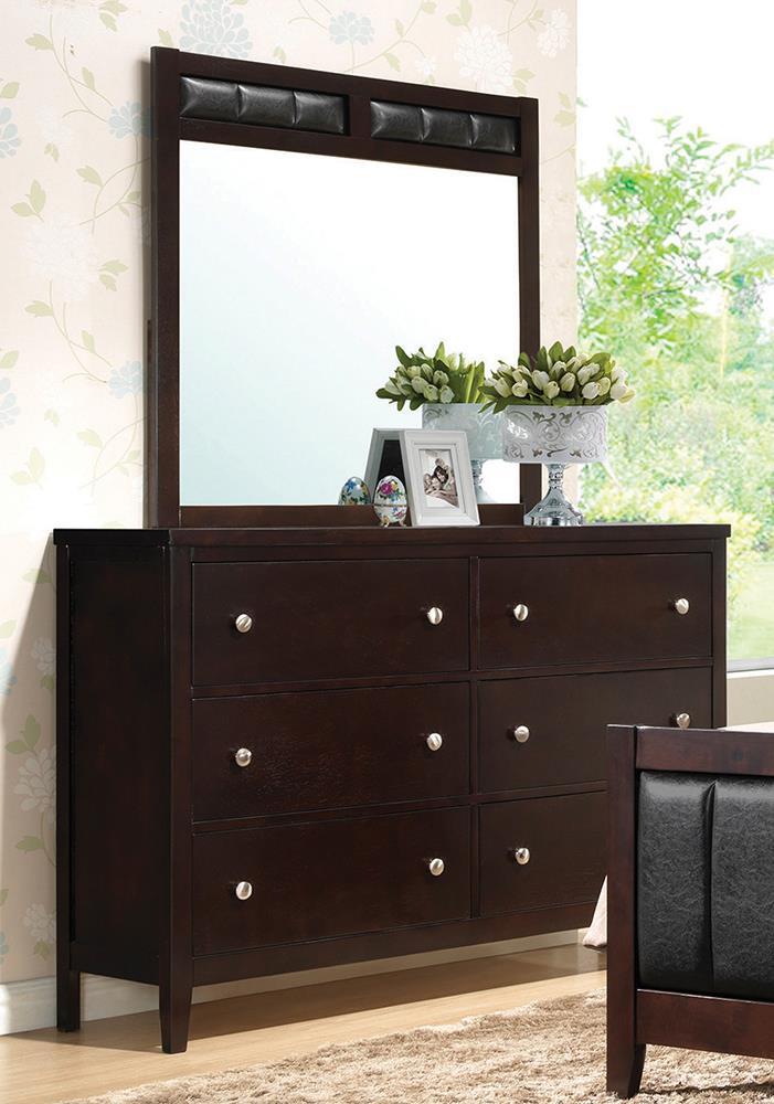 Carlton 6-drawer Rectangular Dresser Cappuccino - Town Of Bargains Furniture - NY