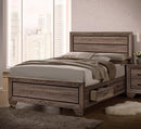 Kauffman California King, E.king, & Queen Panel Bed Washed Taupe - Town Of Bargains Furniture - NY