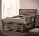 Kauffman California King, E.king, & Queen Panel Bed Washed Taupe - Town Of Bargains Furniture - NY