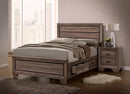Kauffman California King, E.king, & Queen Panel Bed Washed Taupe - Town Of Bargains Furniture - NY