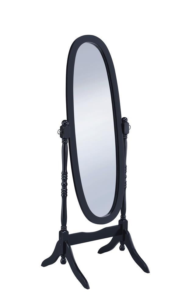 Cabot Rectangular Cheval Mirror with Arched Top Black - Town Of Bargains Furniture - NY
