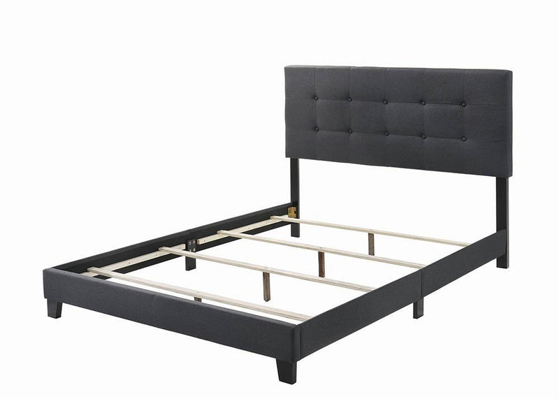 Mapes Upholstered Tufted Full Bed Charcoal - Town Of Bargains Furniture - NY