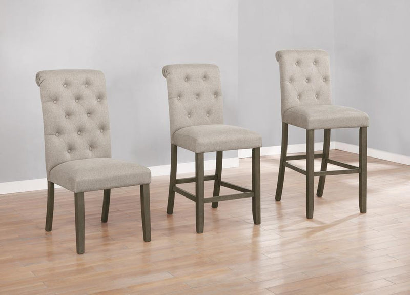 Balboa Tufted Back Bar Stools Beige and Rustic Brown (Set of 2) - Town Of Bargains Furniture - NY