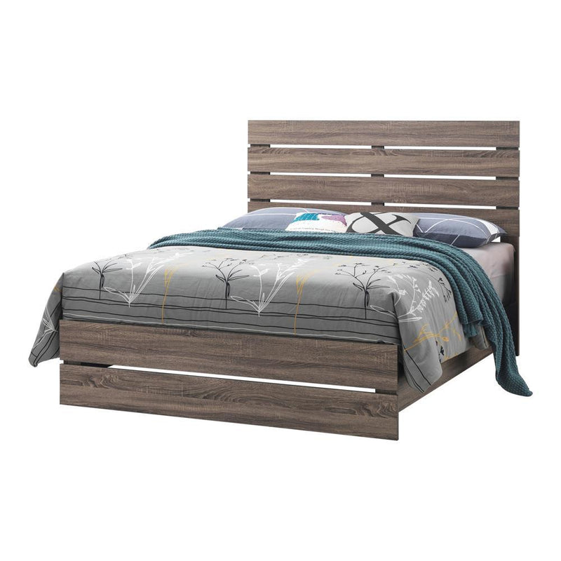 Brantford Eastern King & Queen Panel Bed Barrel Oak - Town Of Bargains Furniture - NY
