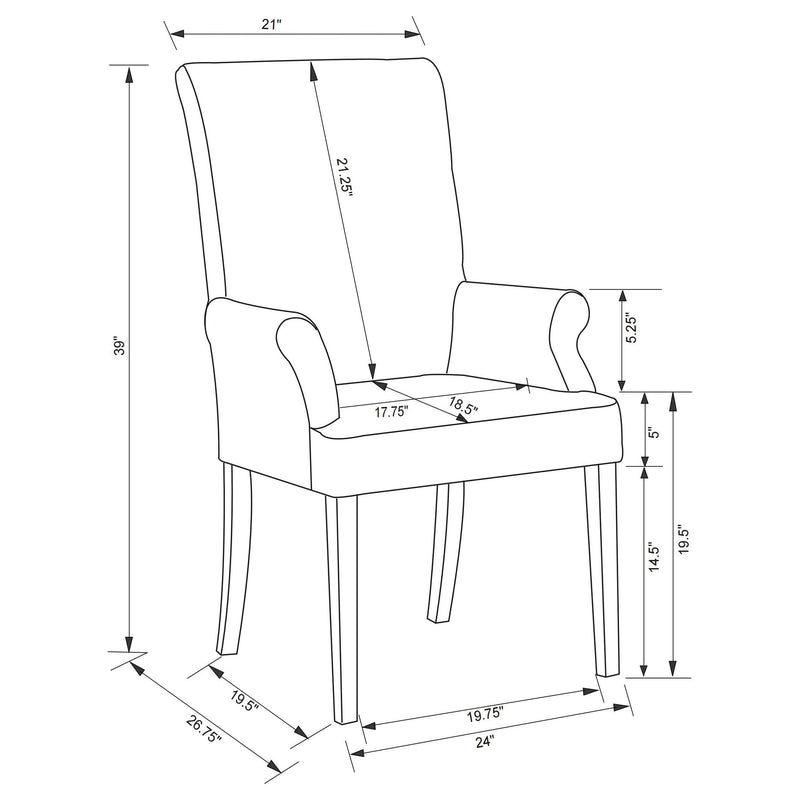 Herran Arm Chairs - Town Of Bargains Furniture - NY