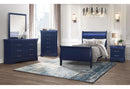 CHARLIE BLUE TWIN BED, DRESSER, MIRROR, & NIGHTSTAND