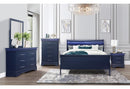CHARLIE BLUE QUEEN BED GROUP WITH LED - Town Of Bargains Furniture - NY