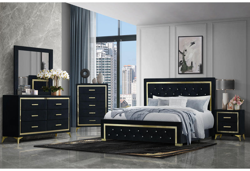 KINGDOM BLACK QUEEN BED GROUP - Town Of Bargains Furniture - NY