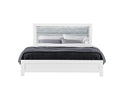 LUCCIA WHITE QUEEN BED WITH LED - Town Of Bargains Furniture - NY