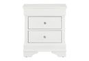 POMPEI METALLIC WHITE NIGHTSTAND - Town Of Bargains Furniture - NY