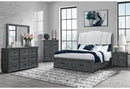 ROWAN GREY STORAGE QUEEN BED GROUP - Town Of Bargains Furniture - NY
