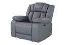 U7068 GREY 10 POWER RECLINER WITH LED