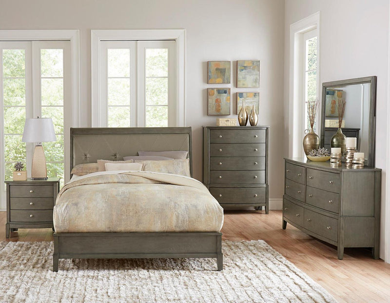 Homelegance Cotterill 3 Drawer Nightstand in Gray 1730GY-4