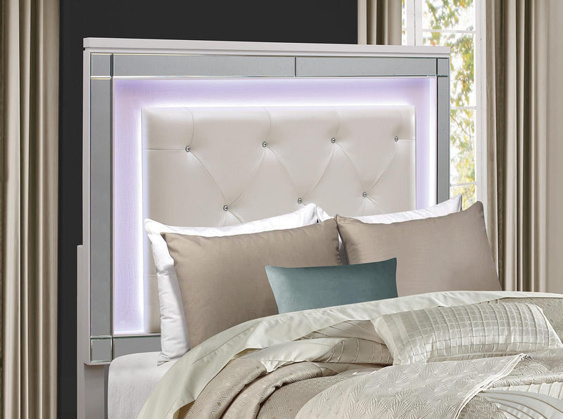 Homelegance Alonza Queen LED Panel Bed 1845LED-1