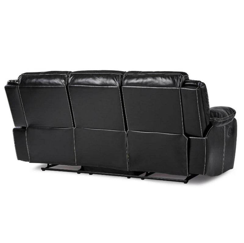 Homelegance Furniture Bastrop Double Reclining Sofa in Black 8230BLK-3