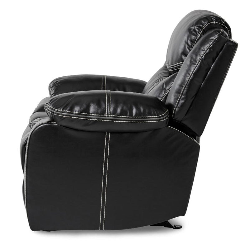 Homelegance Furniture Bastrop Glider Reclining Chair in Black 8230BLK-1