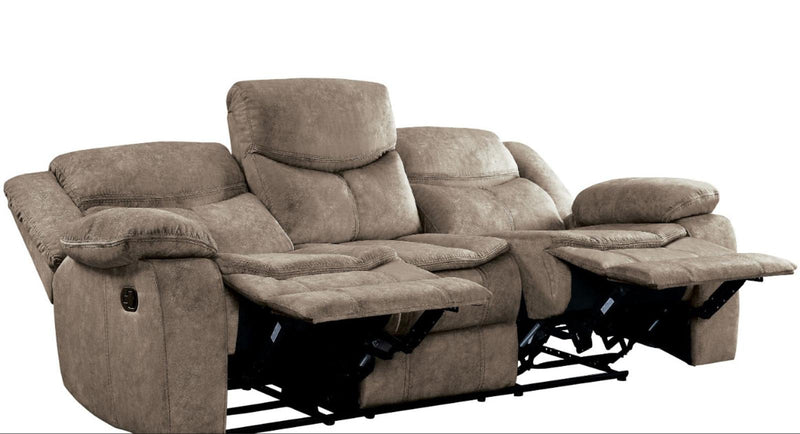 Homelegance Furniture Bastrop Double Reclining Sofa in Brown 8230FBR-3
