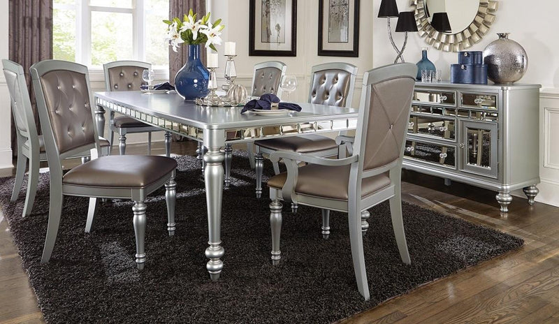 Homelegance Orsina Dining Table in Silver 5477N-96