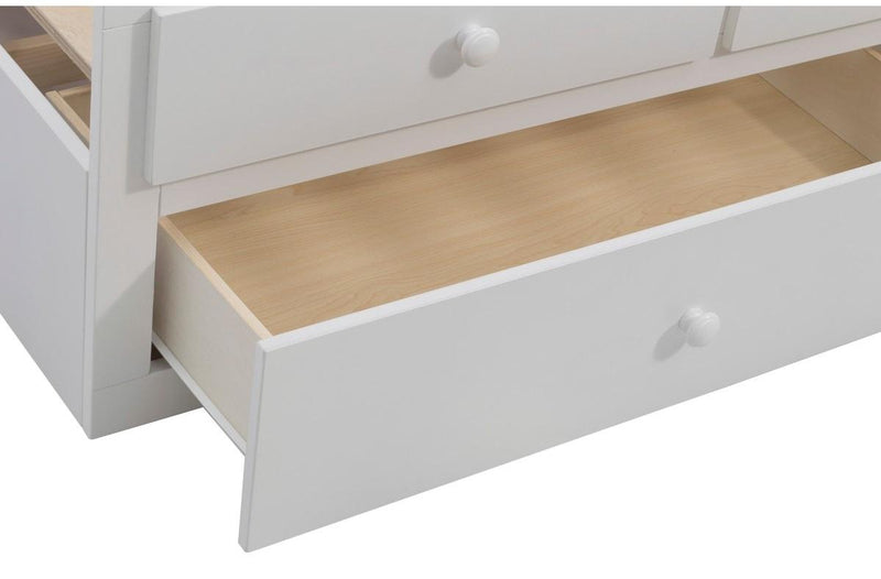 Homelegance Galen Twin/Twin Trundle Bed with Storage in White B2053PRW-1*
