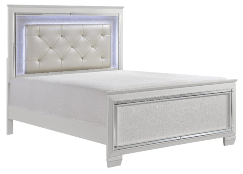 Homelegance Allura Full Panel Bed in White 1916FW-1*