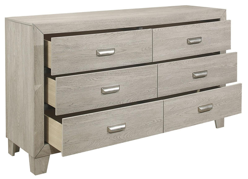 Homelegance Furniture Quinby 6 Drawer Dresser in Light Brown 1525-5