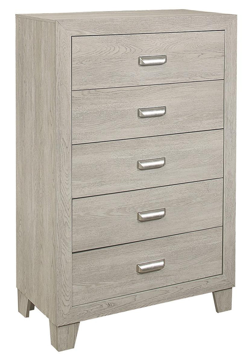 Homelegance Furniture Quinby 5 Drawer Chest in Light Brown 1525-9