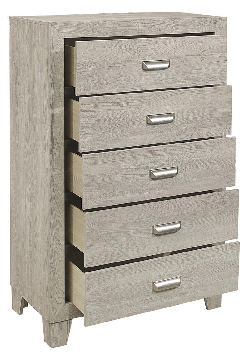Homelegance Furniture Quinby 5 Drawer Chest in Light Brown 1525-9