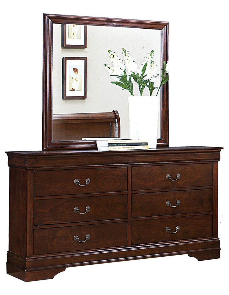 Mayville Mirror in Brown Cherry 2147-6 - Town Of Bargains Furniture - NY