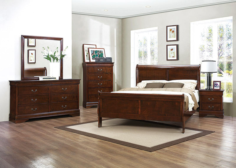 Mayville 5 Drawer Chest in Brown Cherry 2147-9 - Town Of Bargains Furniture - NY
