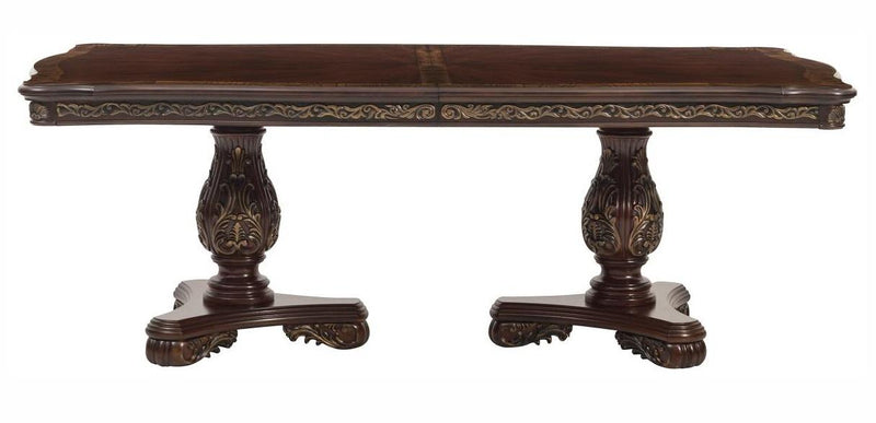 Deryn Park Dining Table in Dark Cherry 2243-114* - Town Of Bargains Furniture - NY