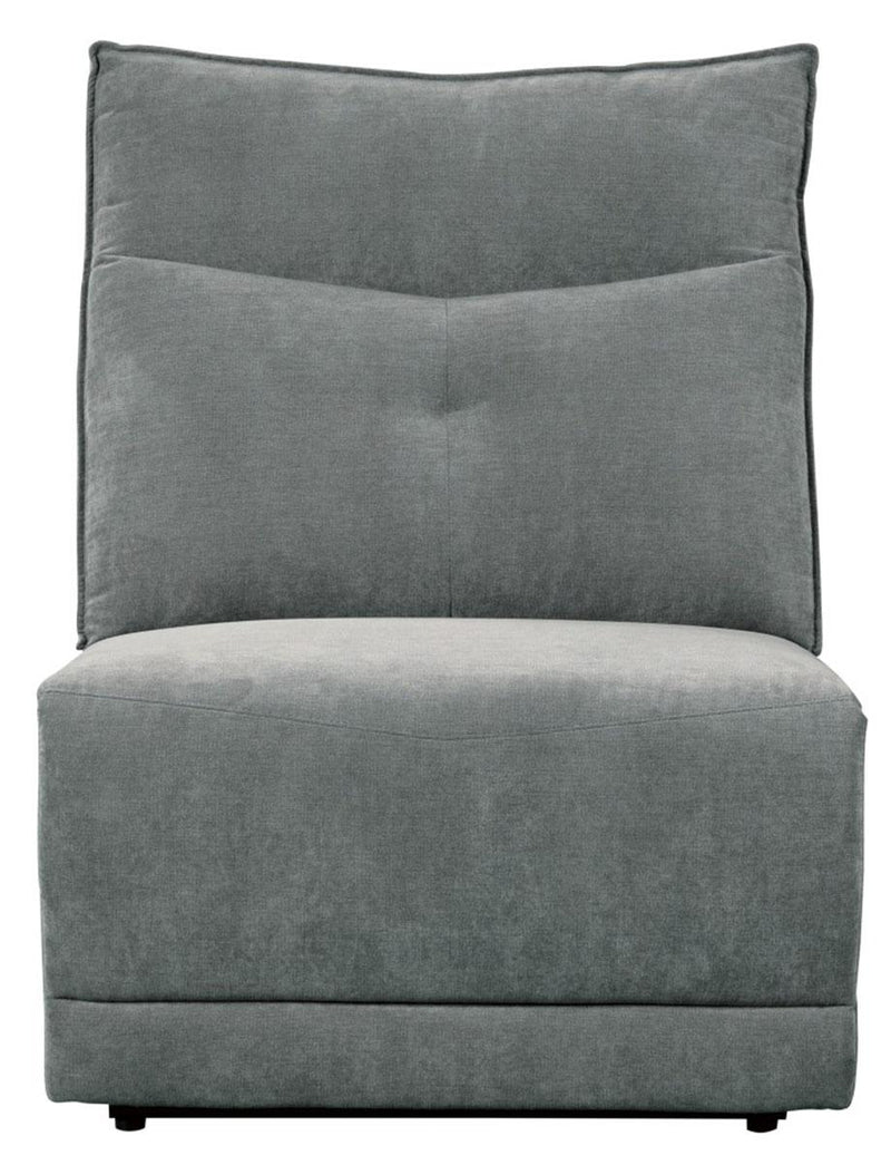 Tesoro Armless Reclining Chair in Dark Gray 9509DG-AR - Town Of Bargains Furniture - NY
