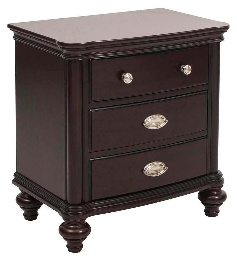 Marston 3 Drawer Nightstand in Dark Cherry 2615DC-4