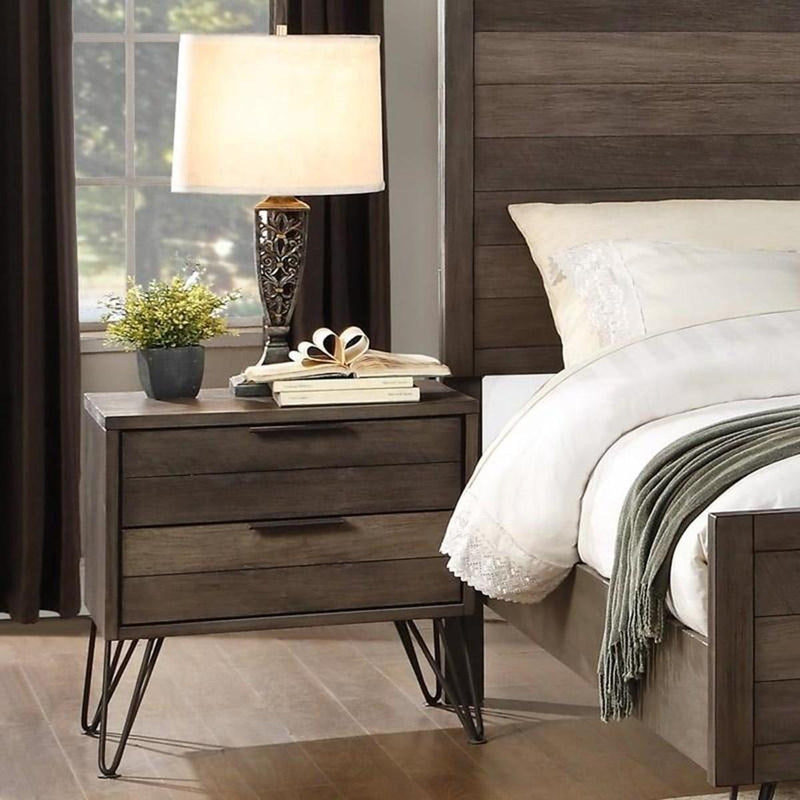 Urbanite Nightstand in Tri-tone Gray 1604-4 - Town Of Bargains Furniture - NY