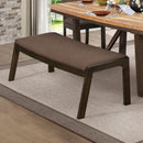 Compson 60"Bench in Natural and Walnut  5431-14 - Town Of Bargains Furniture - NY