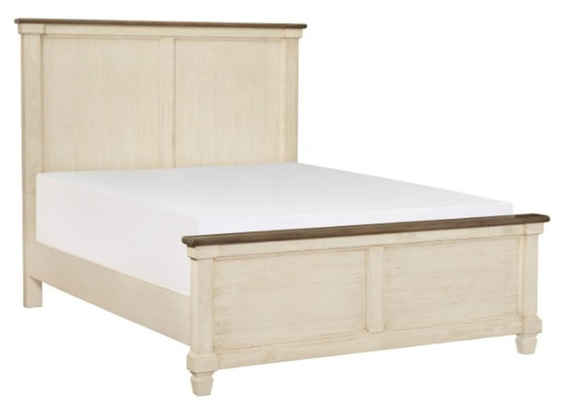 Weaver Queen Panel Bed in Antique White 1626-1* - Town Of Bargains Furniture - NY