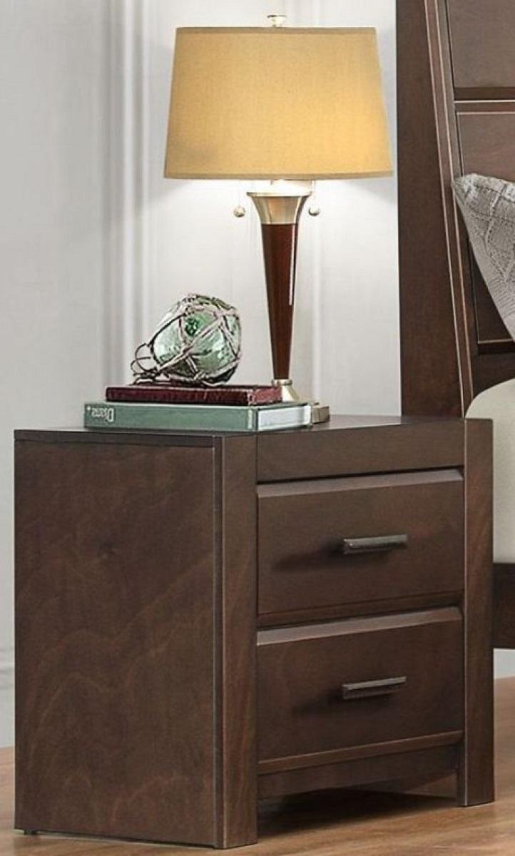 Homelegance Furniture Erwan 2 Drawer Nightstand in Dark Walnut 1961-4