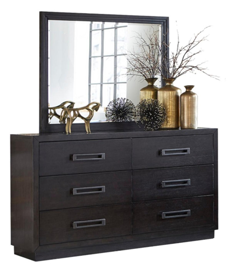 Larchmont Mirror in Charcoal 5424-6 - Town Of Bargains Furniture - NY