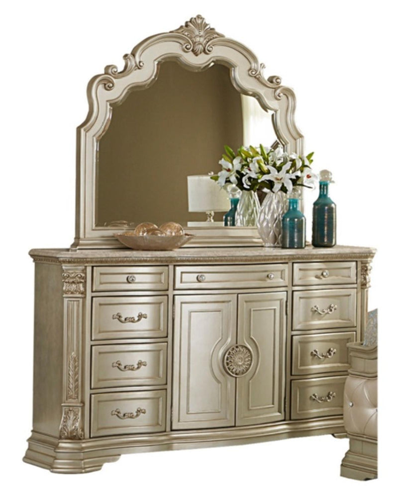 Antoinetta Dresser in Champagne Wood 1919NC-5 - Town Of Bargains Furniture - NY