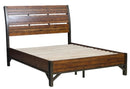 Holverson Queen Platform Bed in Rustic Brown & Gunmetal 1715-1* - Town Of Bargains Furniture - NY